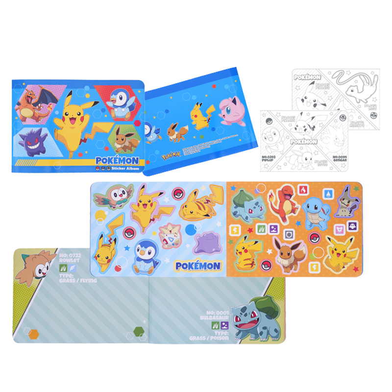 Pokémon Sticker Album With Sticker 貼紙簿連精美貼紙及填色頁
