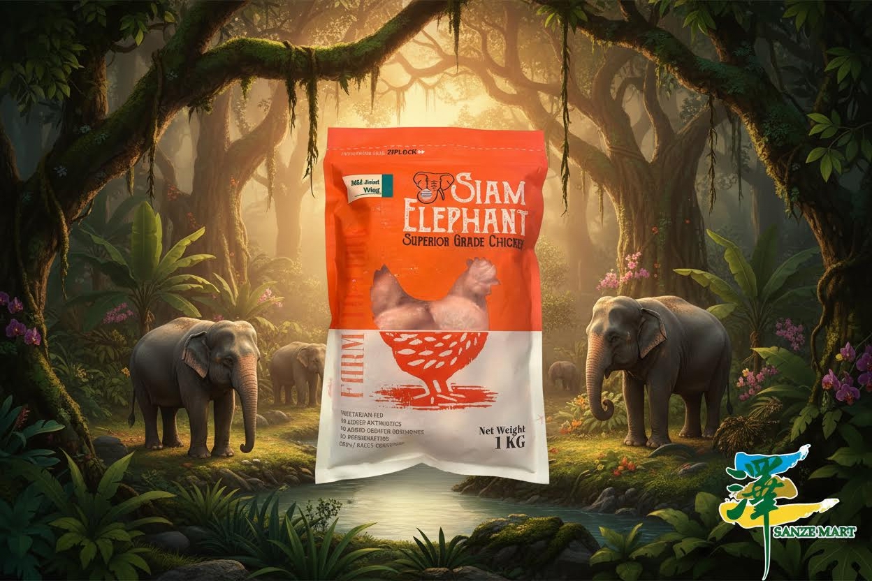 泰國暹羅象無激素雞中翼(1kg) - 1包