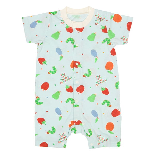 🇯🇵預訂 日本直送🇯🇵好餓的毛毛蟲滿印淺藍色短袖連身服