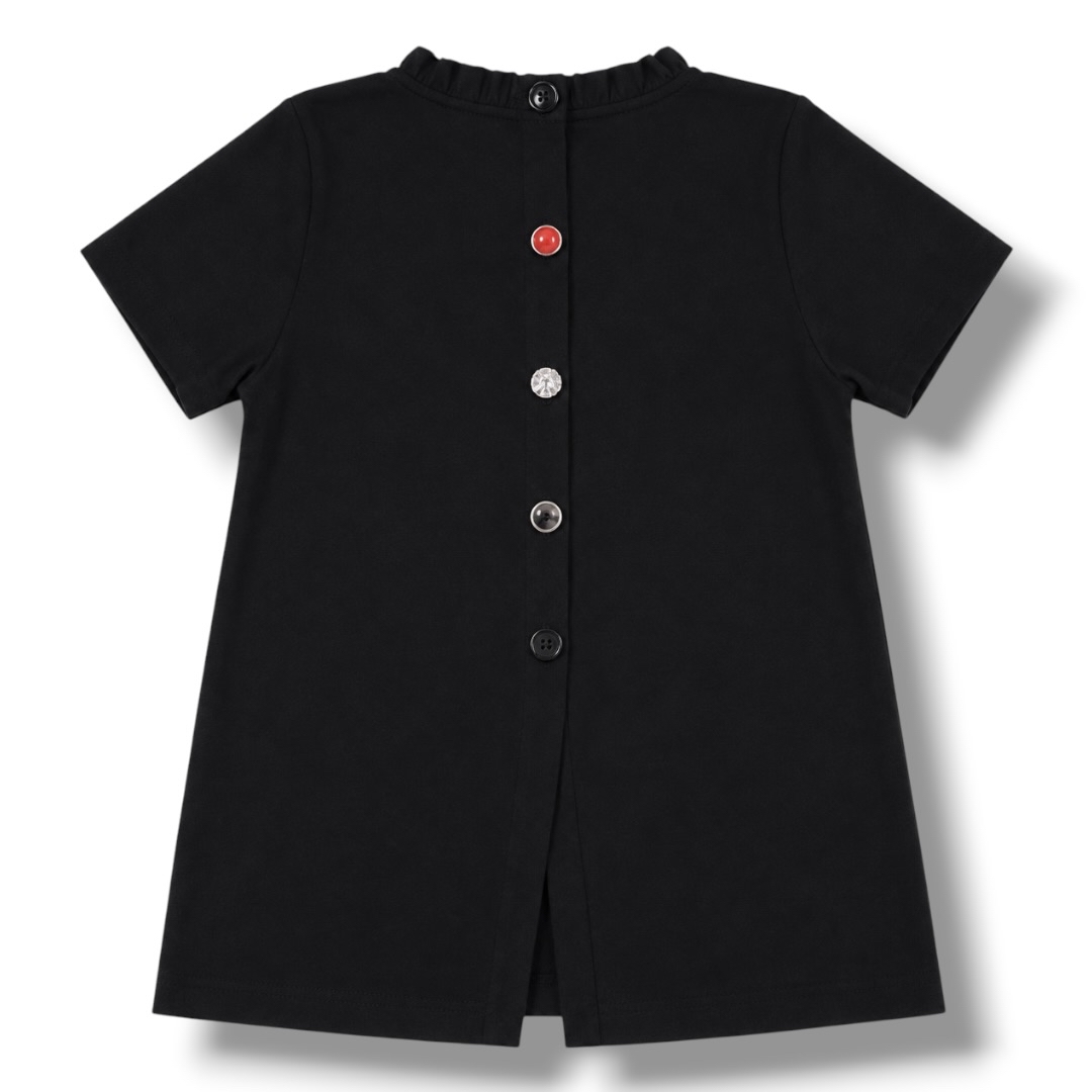 Skye x Pebbly Bejewel Heart Button Tee