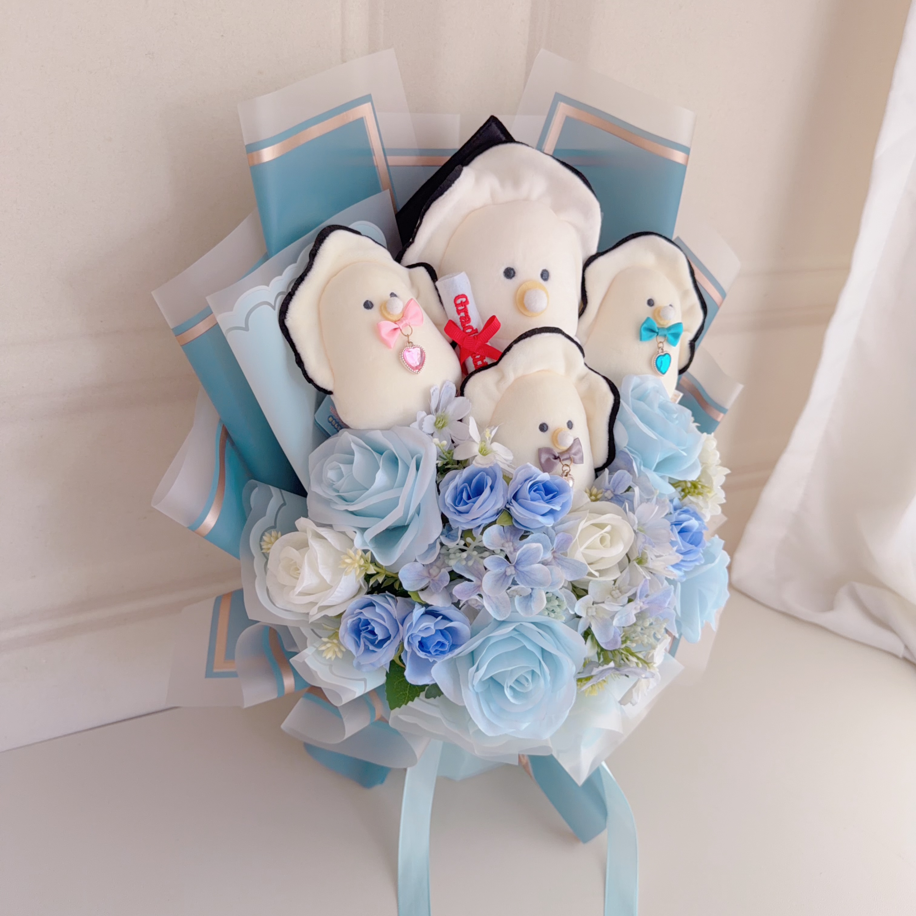 (現貨)肥美生蠔BB公仔畢業花束