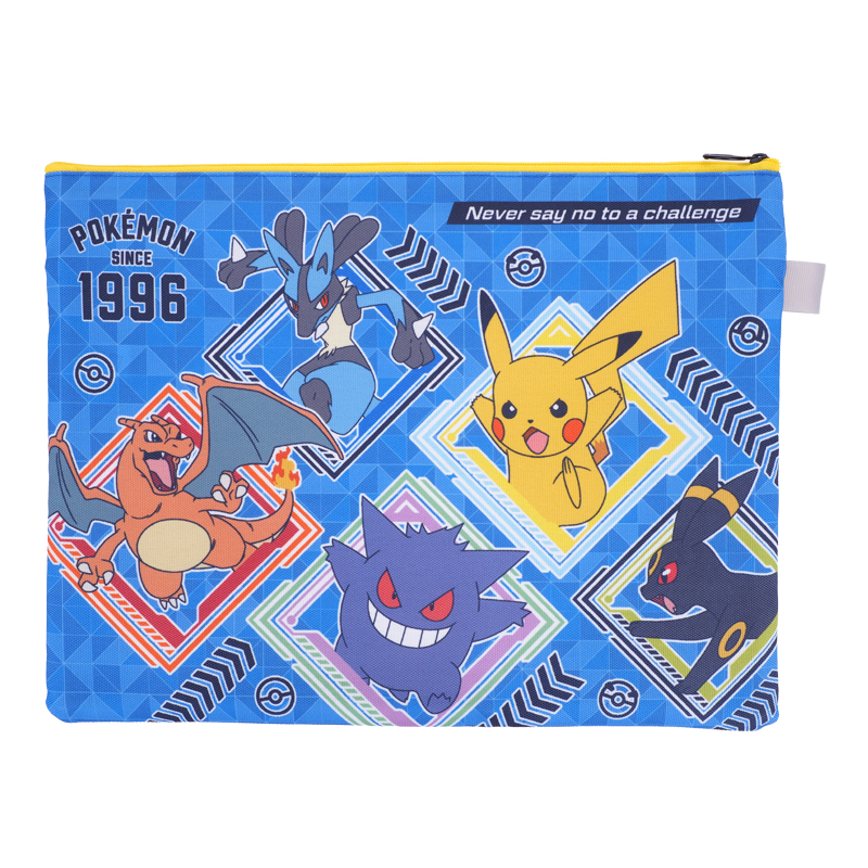 Pokémon A4 3-Zipper Fabric Document Bag 布文件袋 (3拉鍊格)