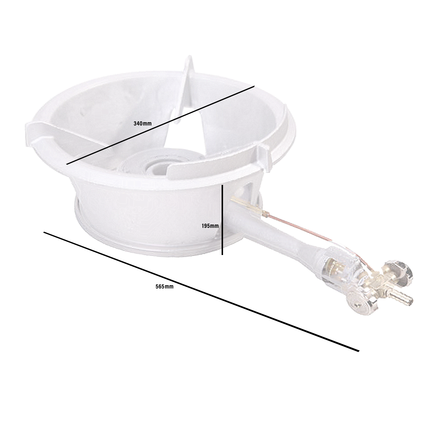 Milux High Pressure Cast Iron Gas Cooker (HP-308)