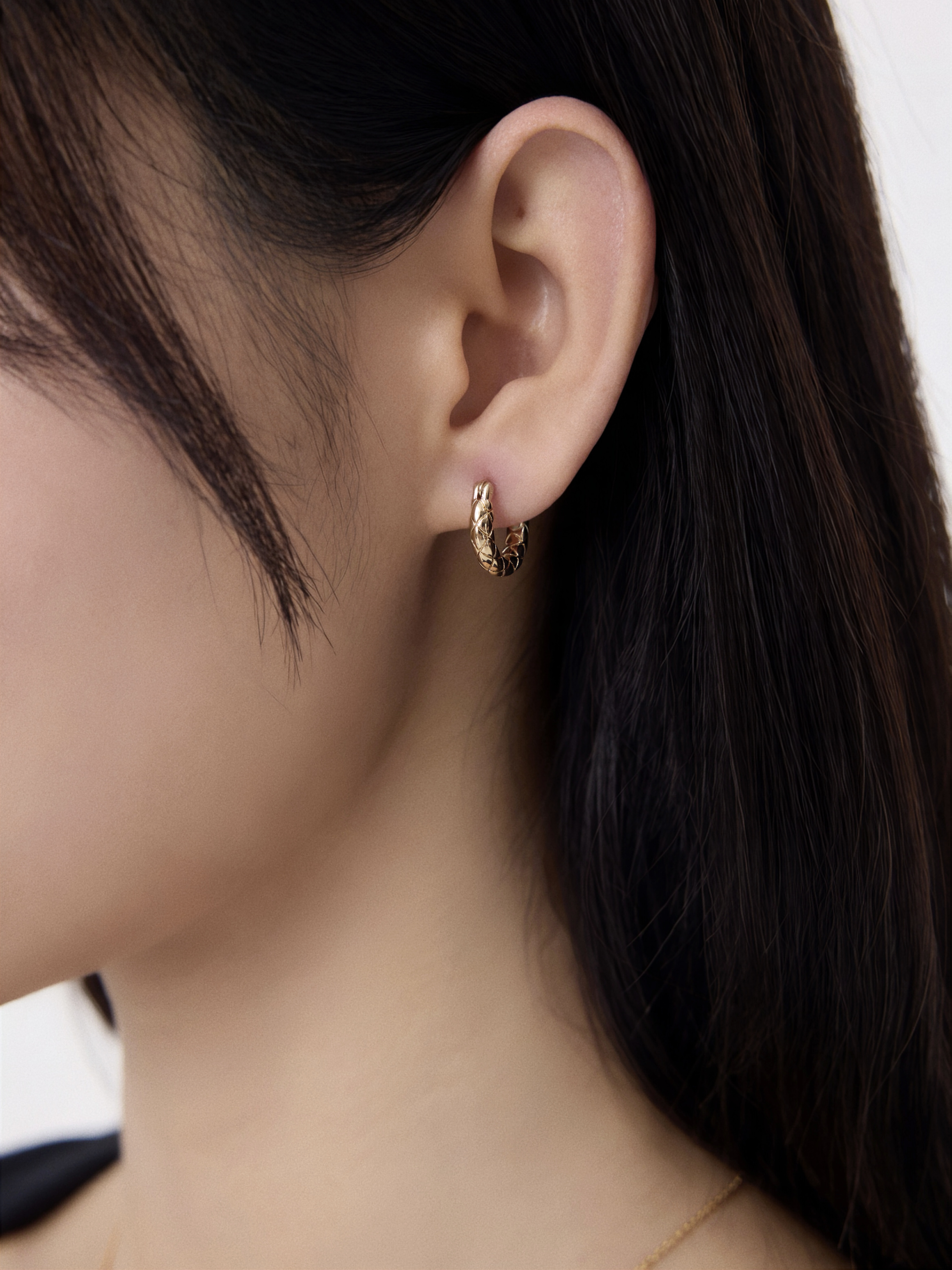 15mm Serpenti Hoop Earring Plaqué or