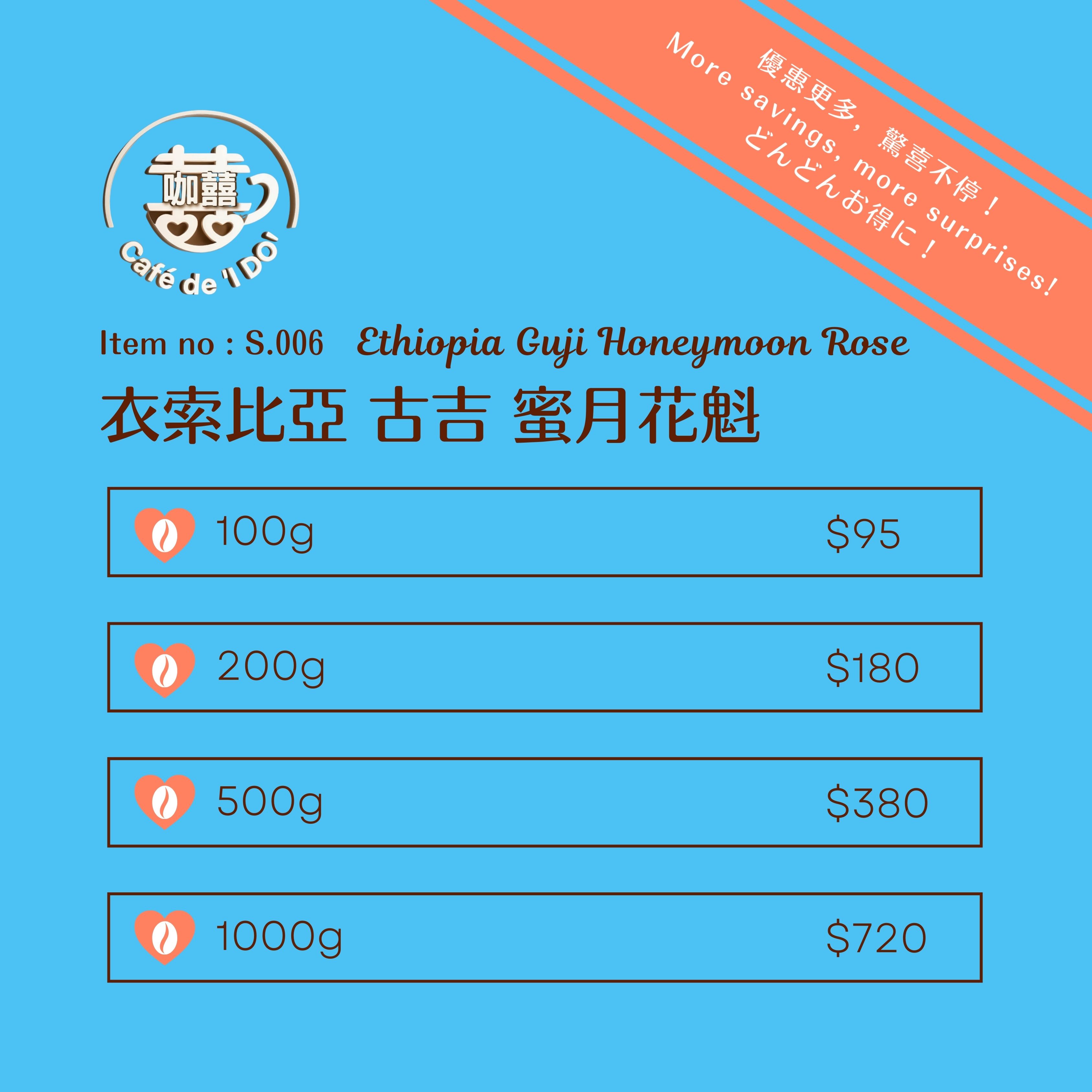 衣索比亞 古吉 蜜月花魁 Ethiopia Guji Honeymoon Rose