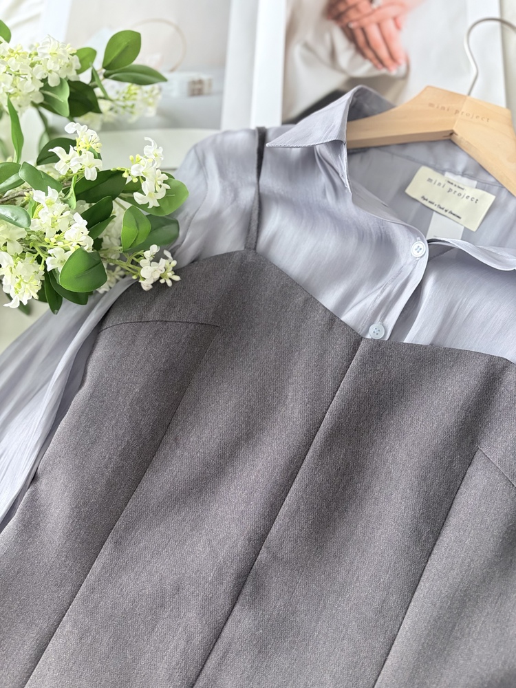 Contour Slip Dress (Grey)