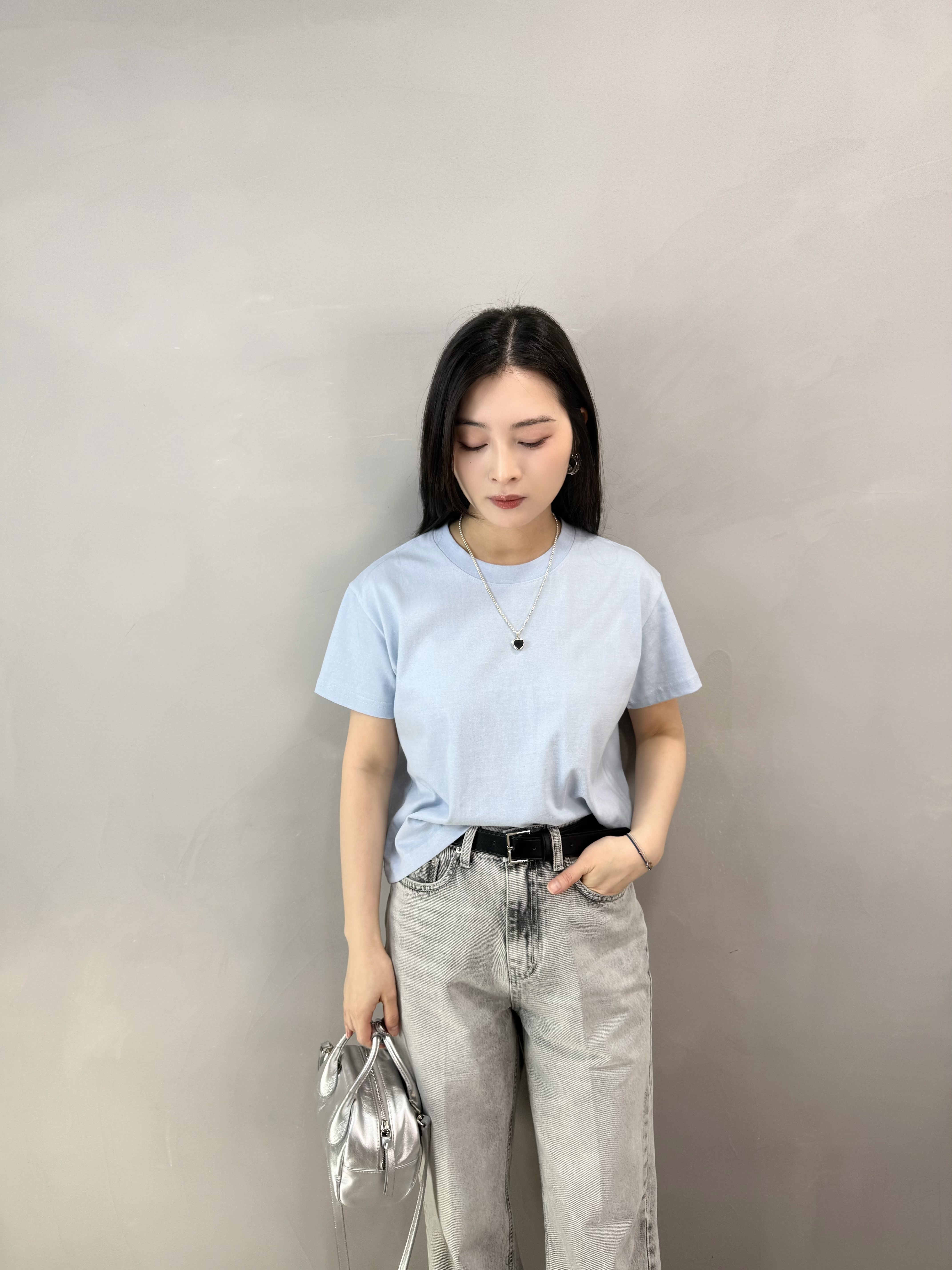 I62 淨色洗水棉Tee