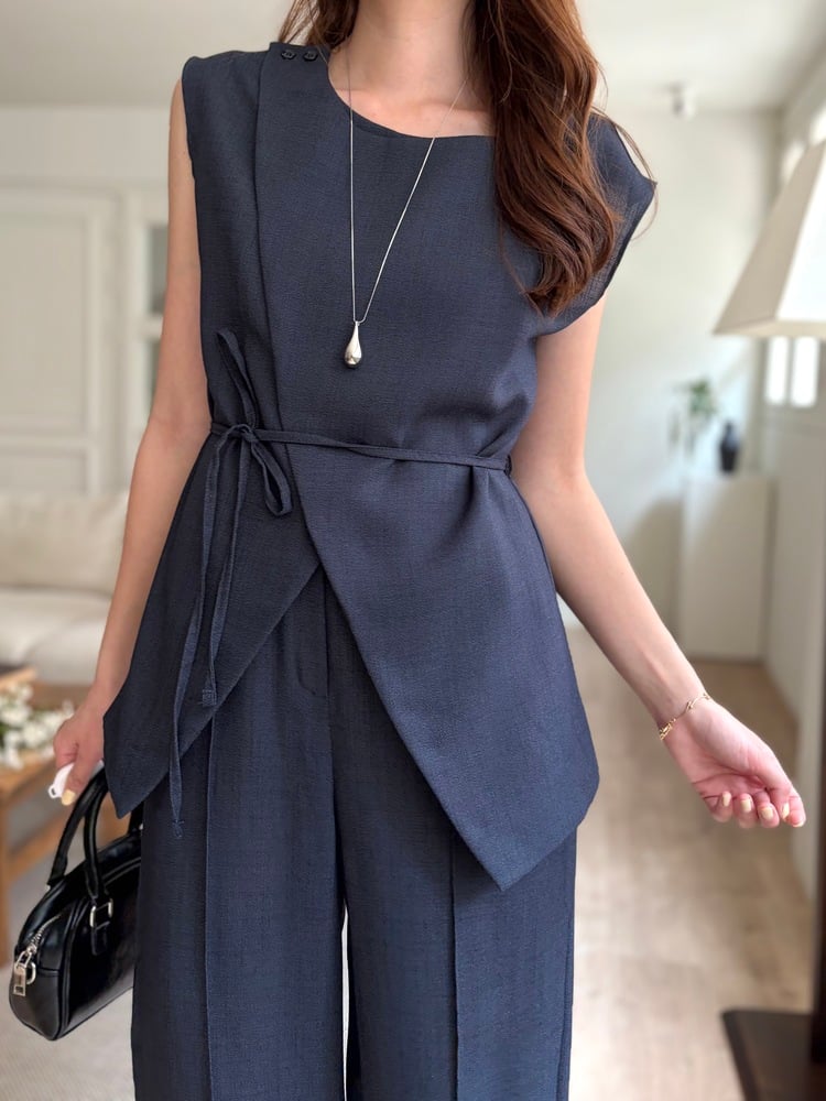 The Fine Linen Summer Set (Navy)
