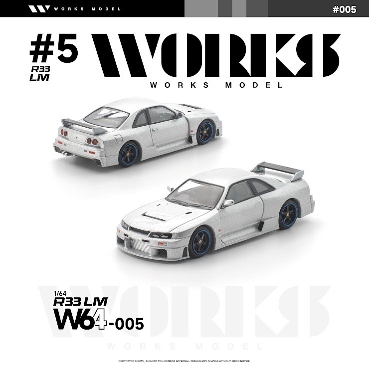 (預訂 Pre Order) Works Model ( W640005 ) R33 LM SILVER