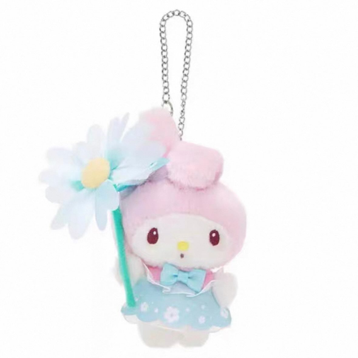 Sanrio Flower Power Plush 吊飾 — 凱蒂/布丁狗/美樂蒂/大耳狗/酷洛米 花朵系列
