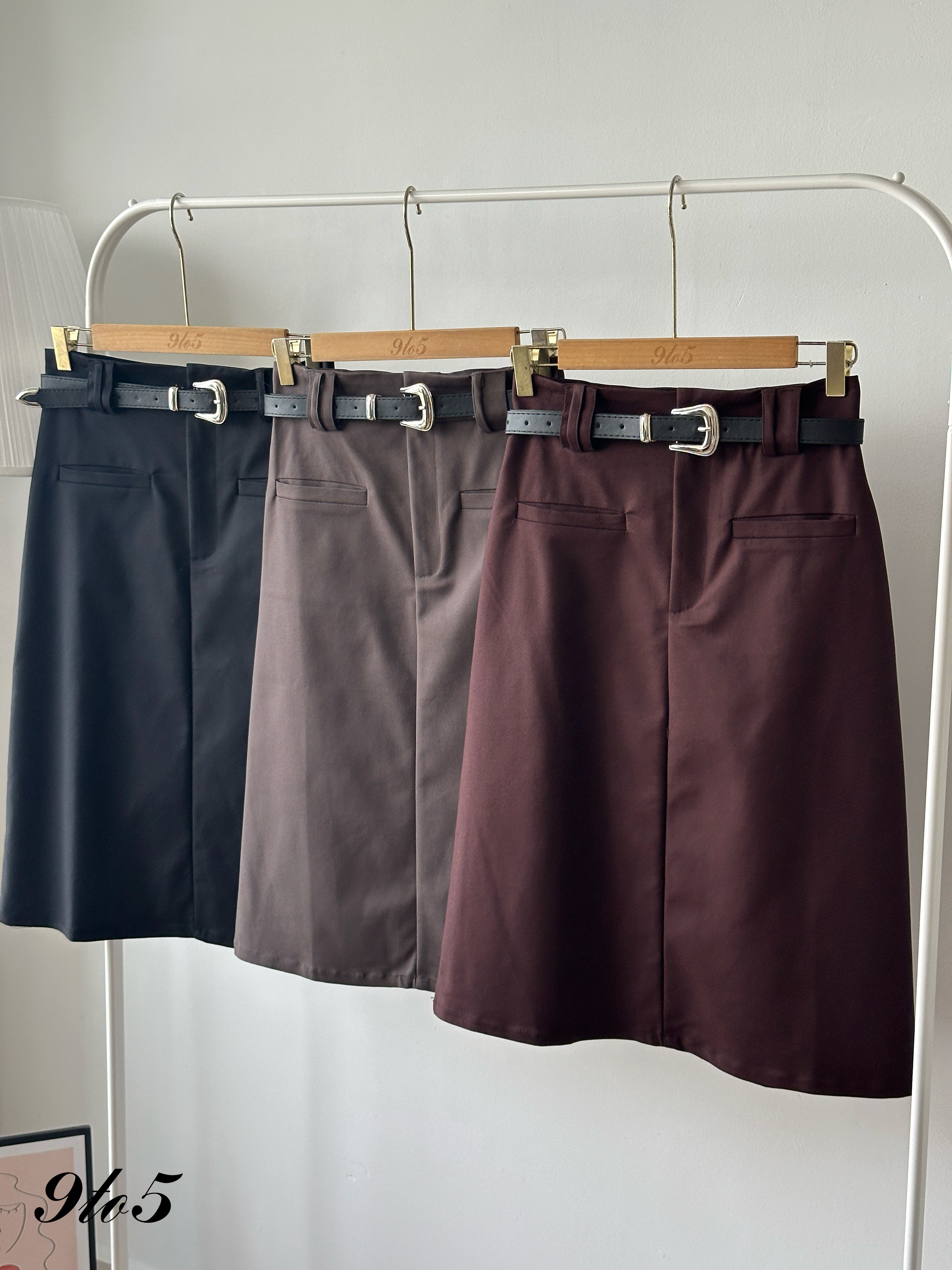 S1985 Midi Straight Skirt - 3 Colors 
