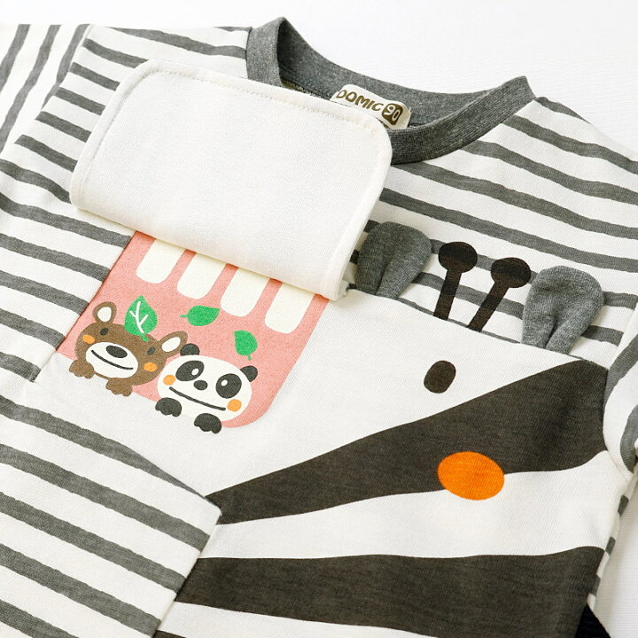 🇯🇵預訂 日本直送🇯🇵Zoomic兩色立體動物耳朵翻蓋條紋短袖T恤