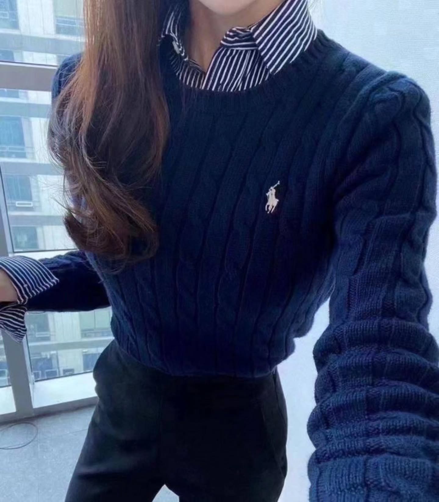 RL polo 女童 麻花卫衣