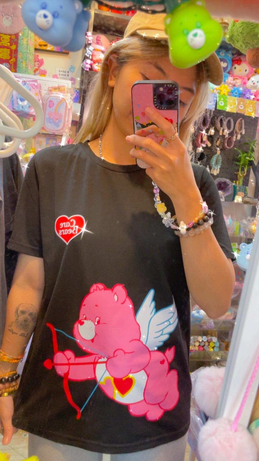減價品🌈丘比特愛心熊黑色T恤🐻