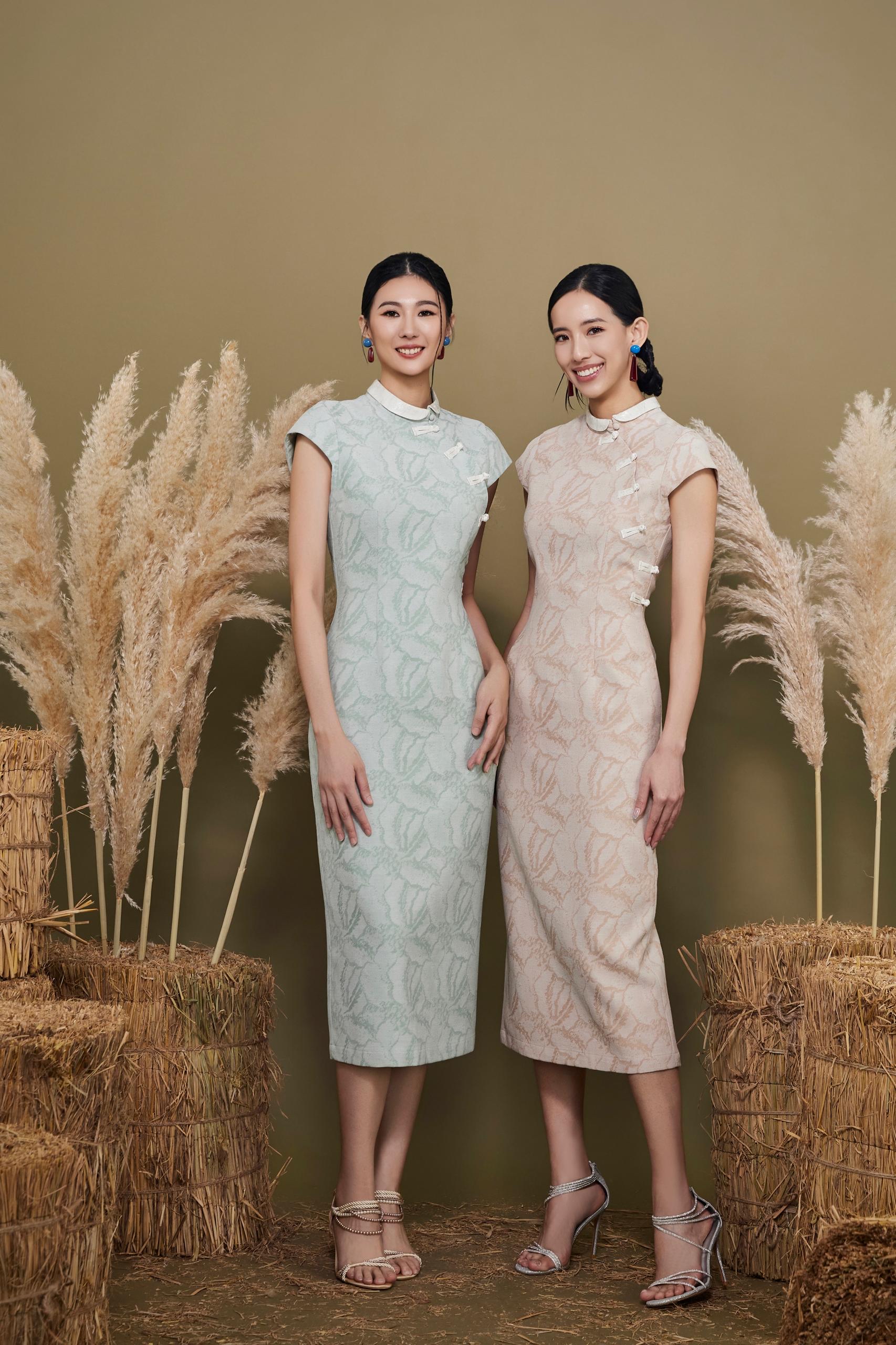 CD2161 Elegant Jacquard Midi Cheongsam 
