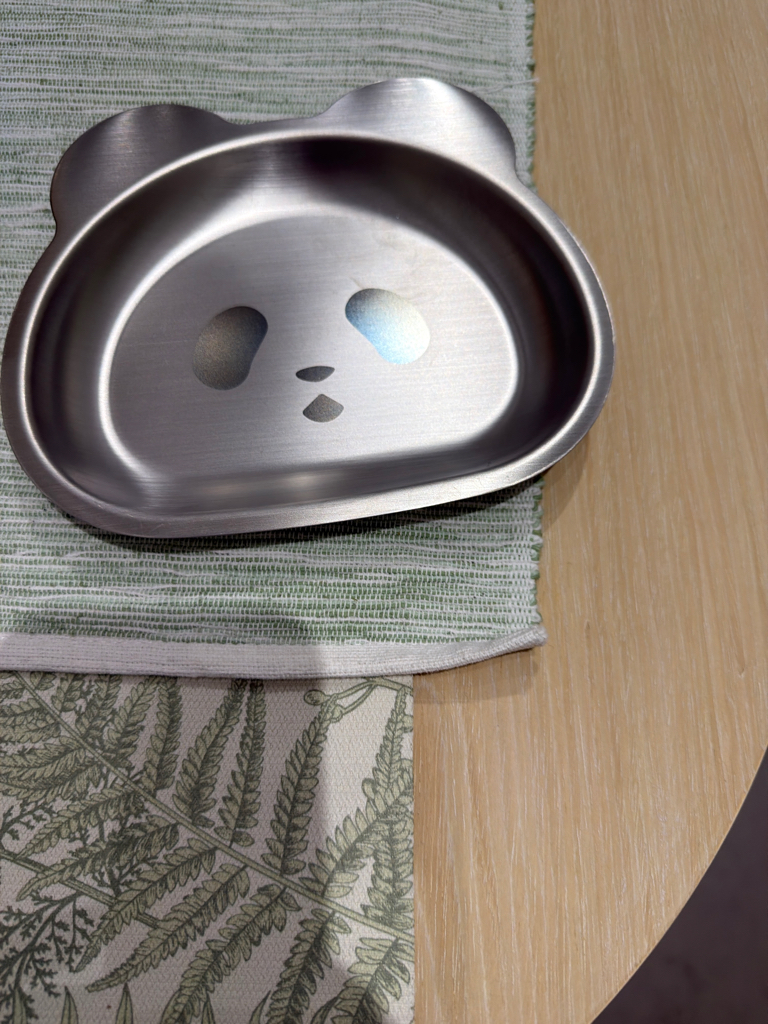 Black & White Children Stainless Steel Plate