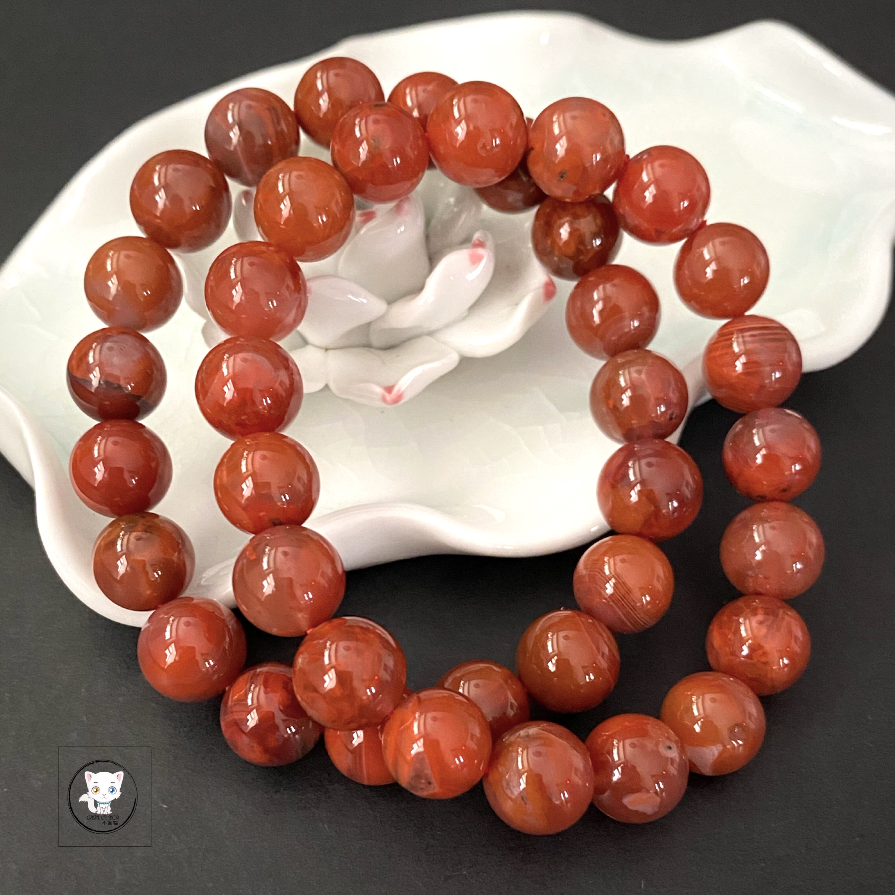 天然南紅瑪瑙手鏈 10mm