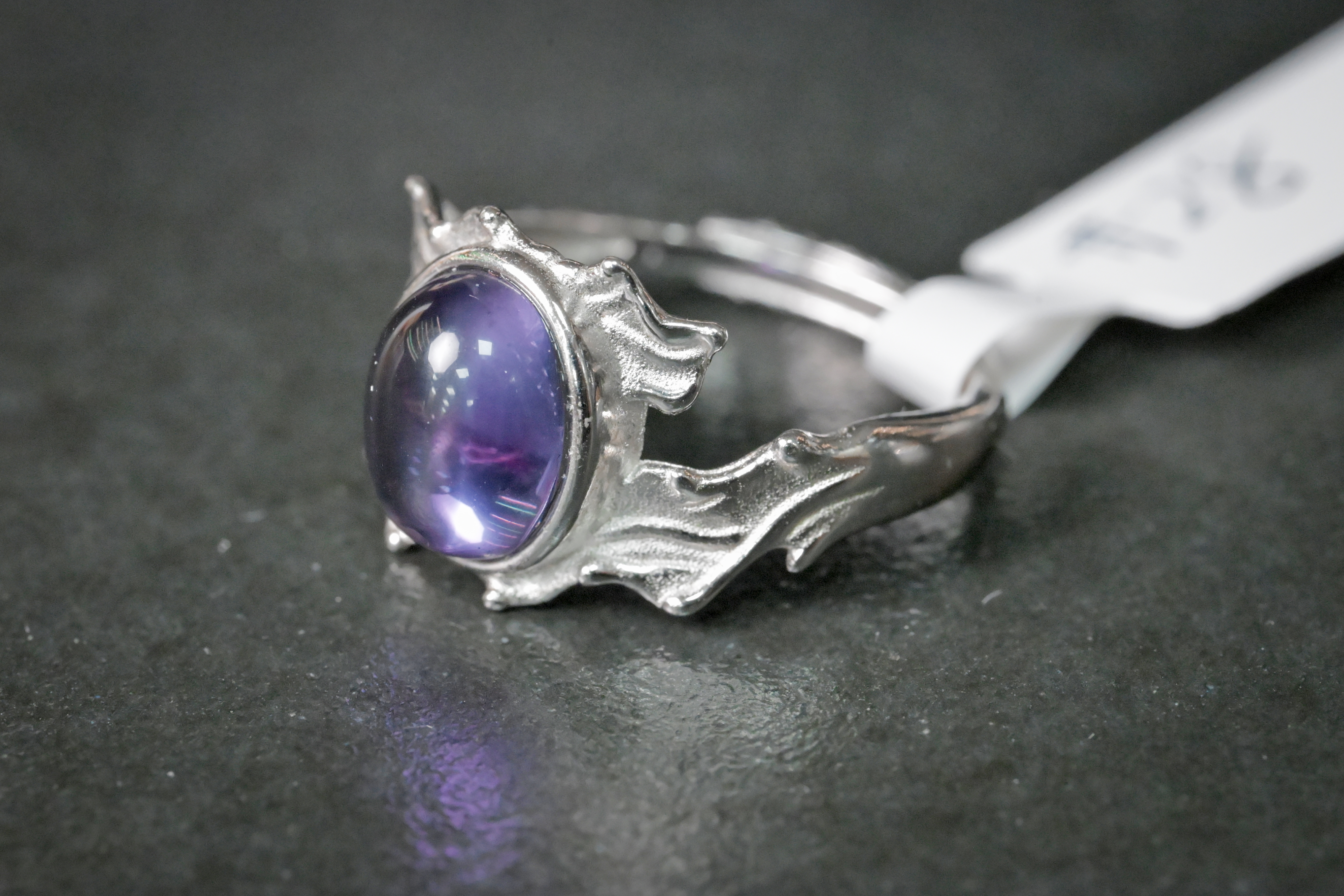 紫水晶純銀戒指 #028｜日信水晶 身心工房｜Amethyst Sterling Silver Ring #028