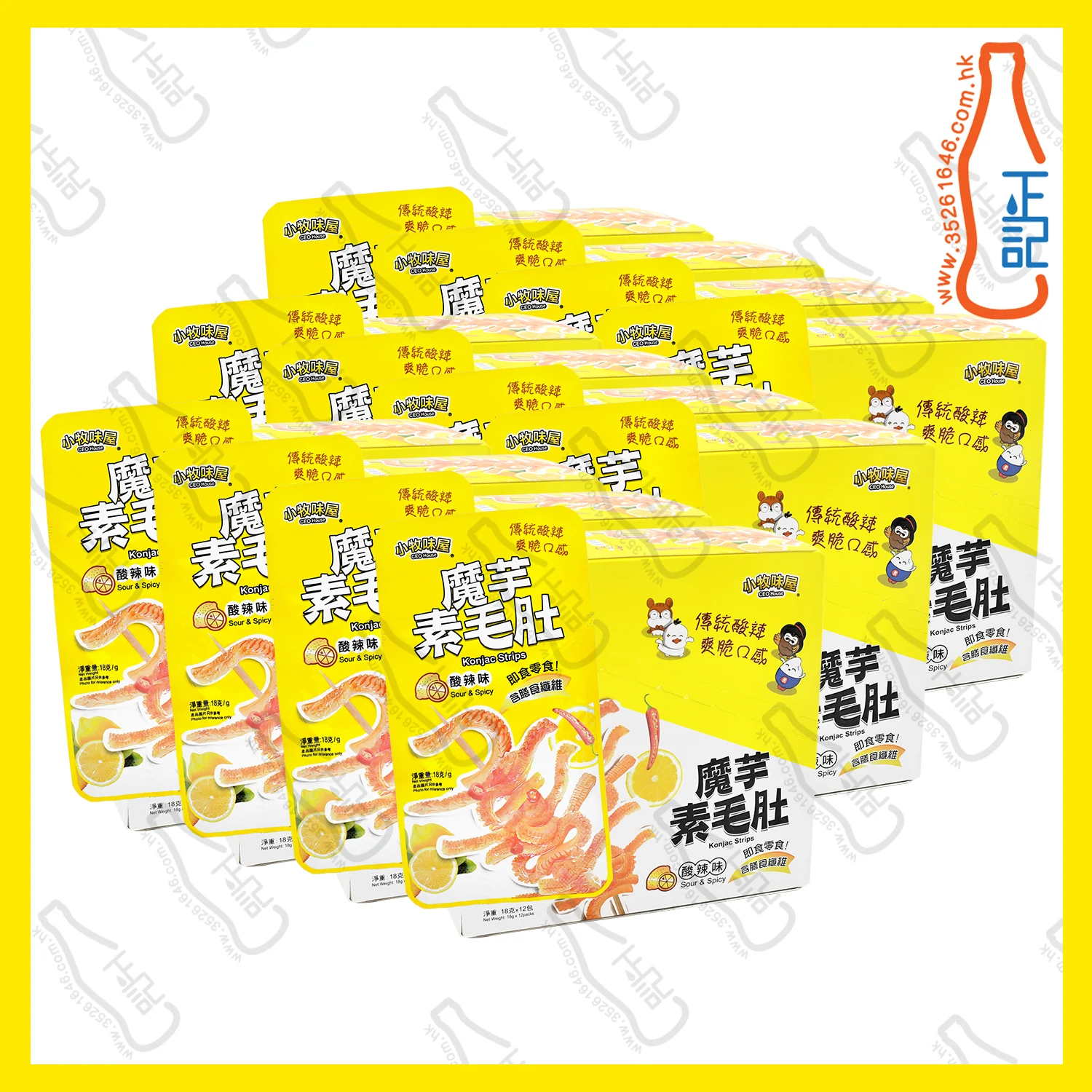 ==CFT2339 小牧味屋 魔芋素毛肚-酸辣味 12包 x【12盒】/箱