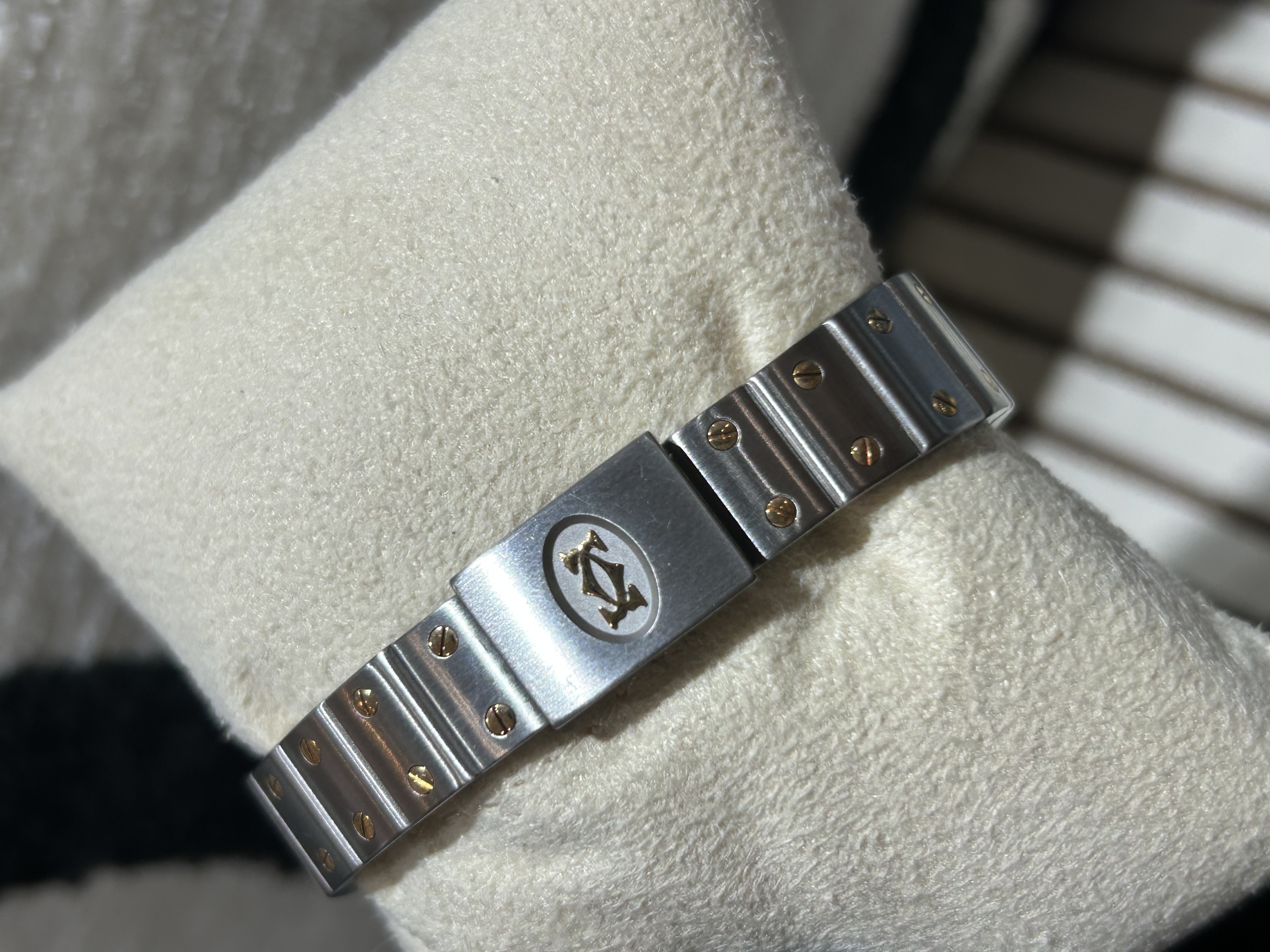 CARTIER SANTOS GALBÉE STAINLESS STEEL QUARTZ WATCH  100%Uathentic, 95%New ✅23維修收據✅Dust bag