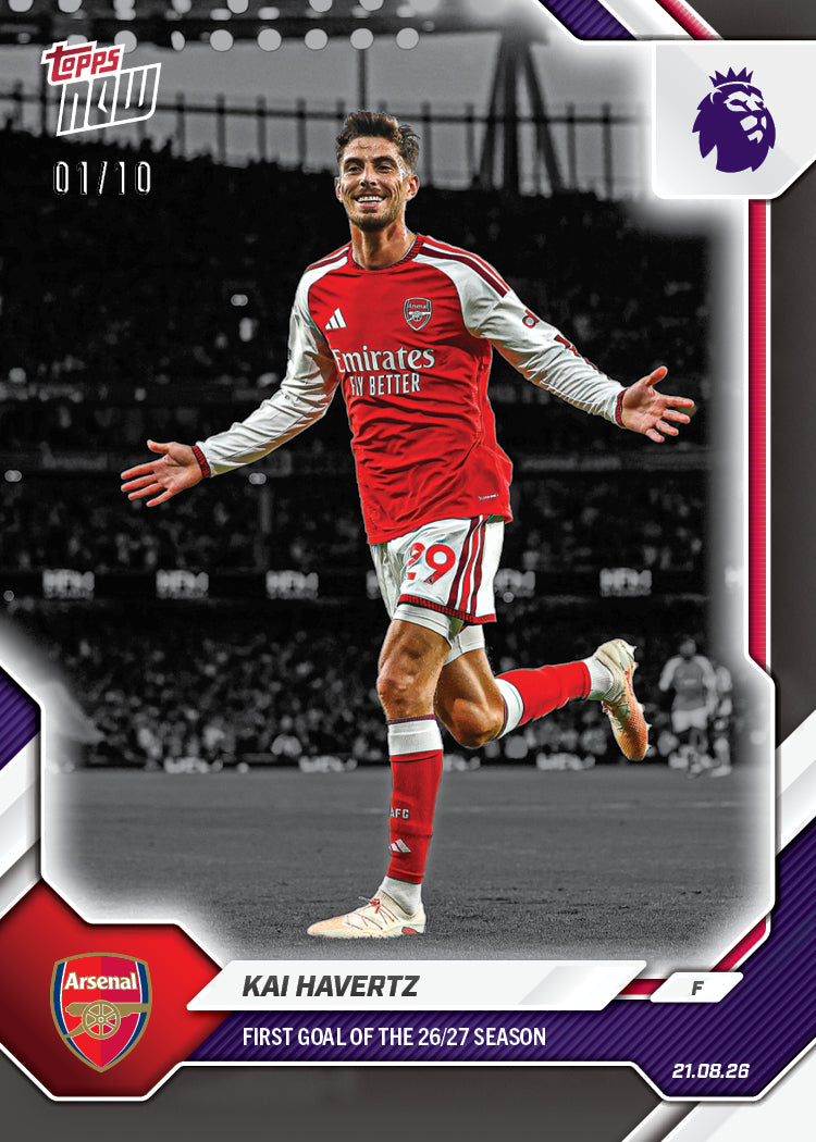 Kai Havertz - 2026/27 Premier League Topps NOW® #1 新季首球【團購】