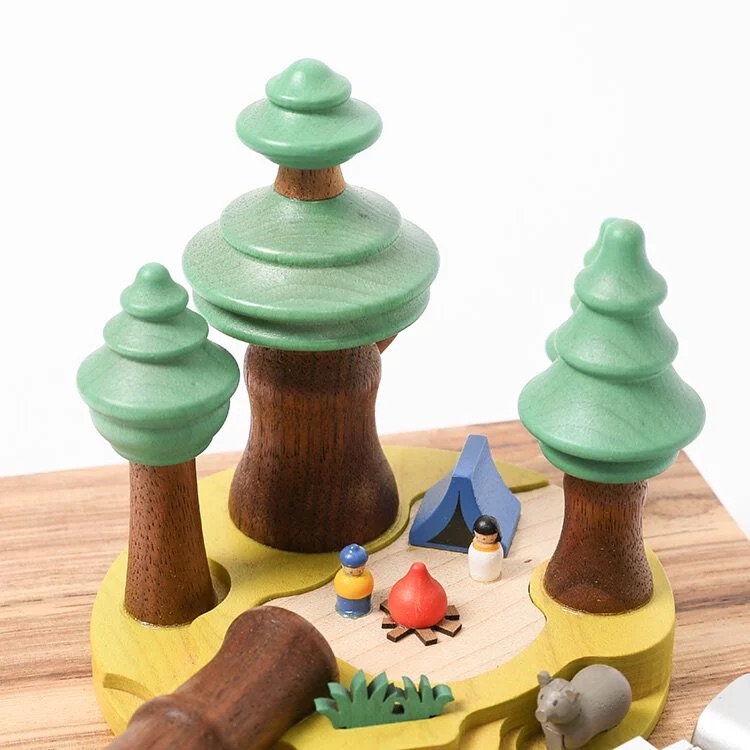 📦訂購 台灣代購 Wooderful life【森林野營】木製城市音樂盒