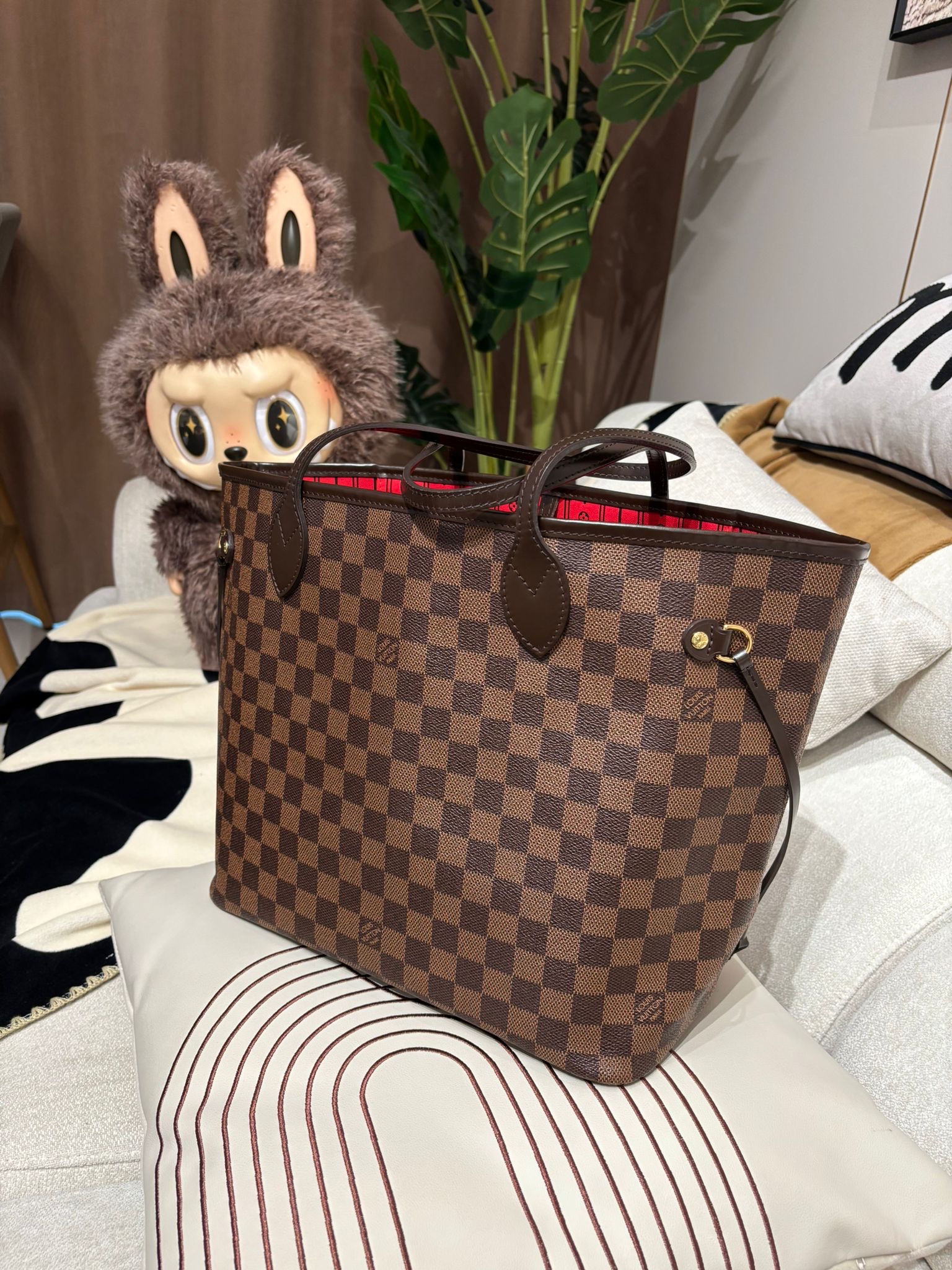 LV Neverfull MM Damier 100%Authentic, 98%New ✅Dust bag