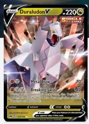 Pokemon TCG Card Game -CROWN ZEWITH -DURALUDON V- 103/159