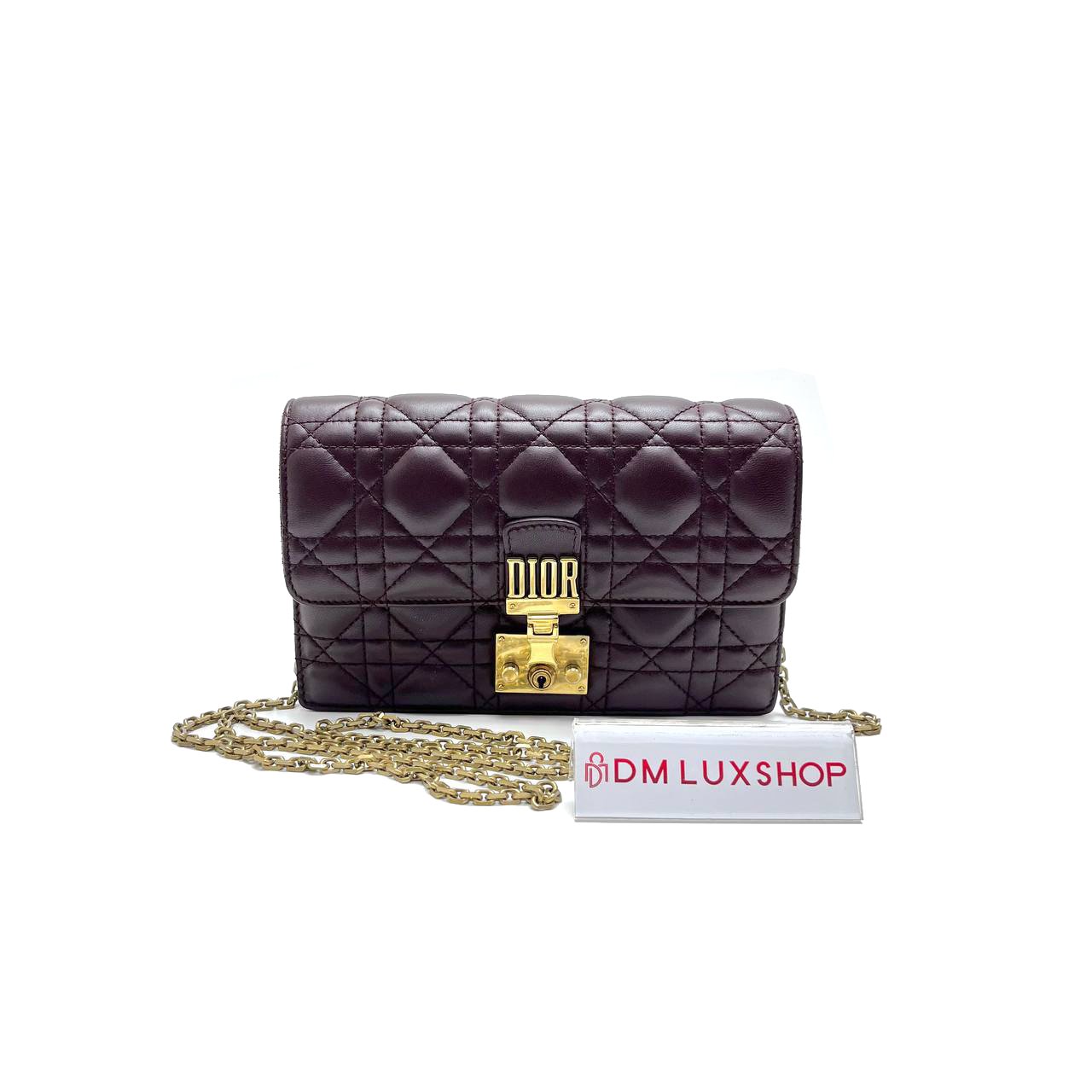 Dior Small Addict Flap Bag Burgundy