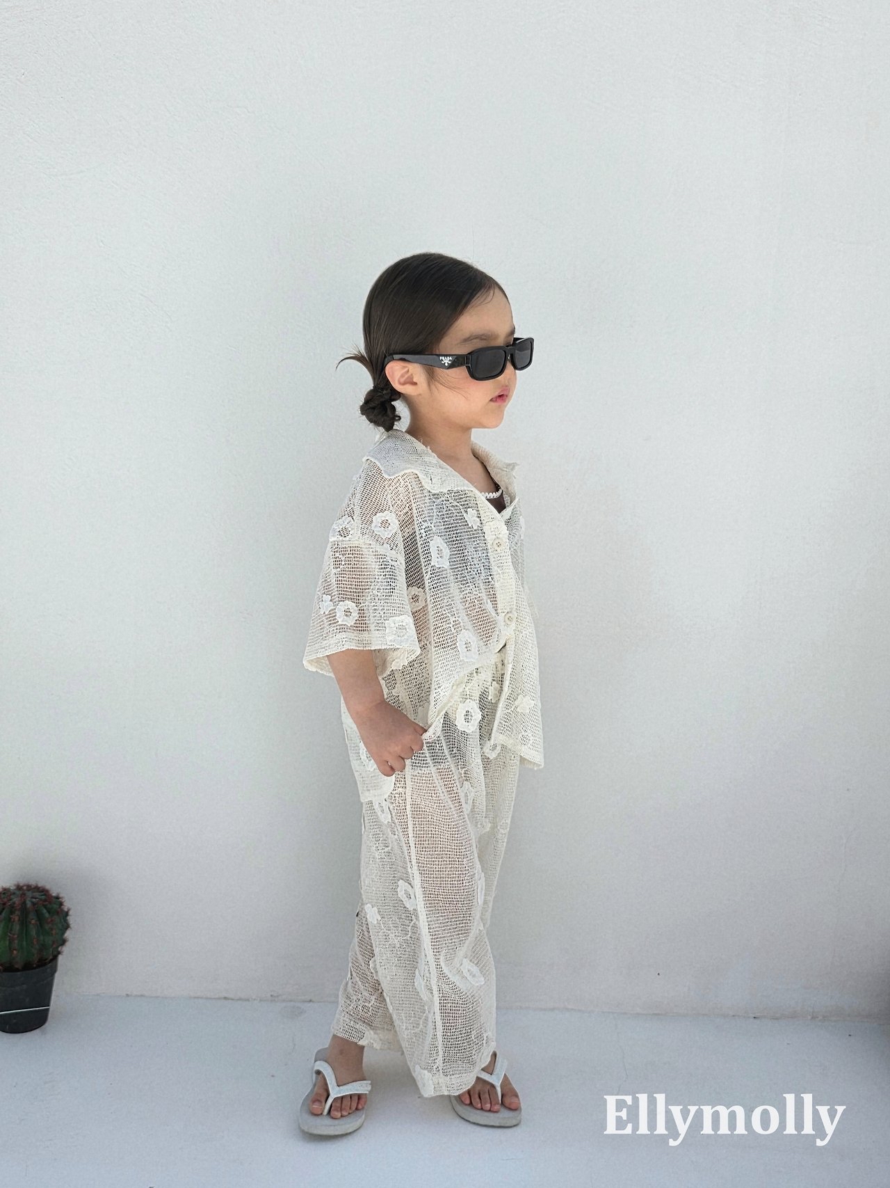 Ellymolly | Flower shirt(size 7(90-100)