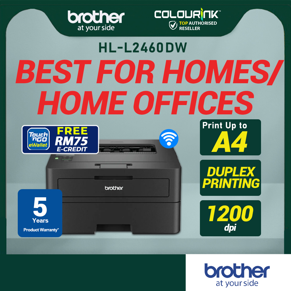 Brother HL-L2460DW A4 Single Print Mono Laser Printer Auto Duplex Network L2370DN L2460DN