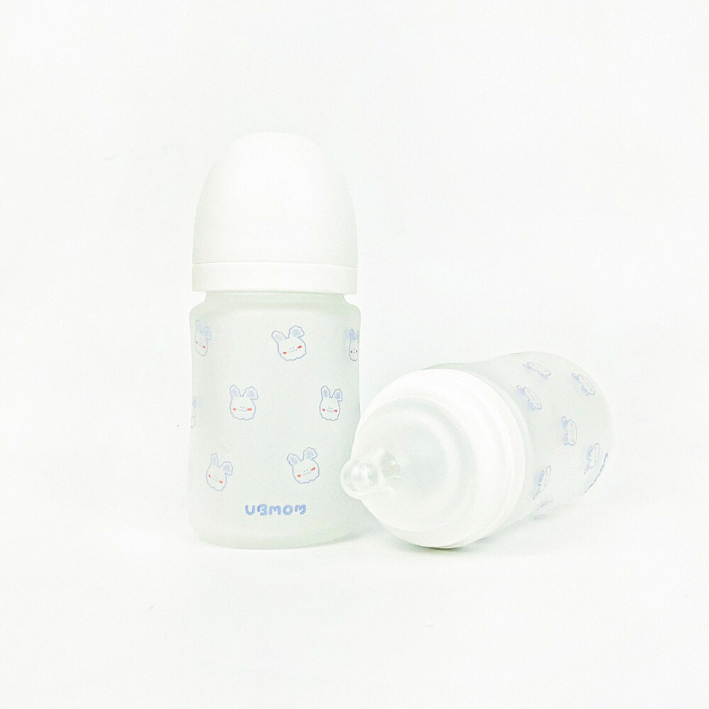 UBMOM 矽膠玻璃奶瓶（含自選尺寸矽膠奶嘴頭2個）