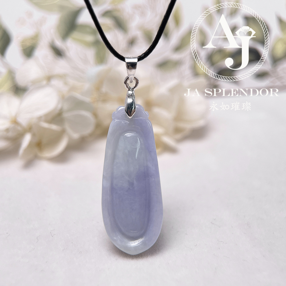 JN-1639 天然翡翠A玉 春彩福瓜（萬壽果）吊墜