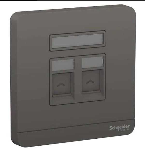 AvatarOn  奐尚 孖上網 2位Cat5e RJ45 數據Keystone面板 備防塵活門