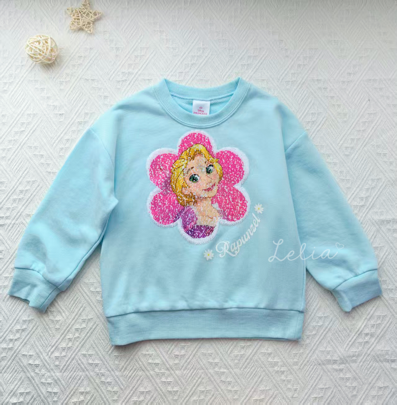 ▫️現貨▫️Disney長髮公主魔法閃片衞衣