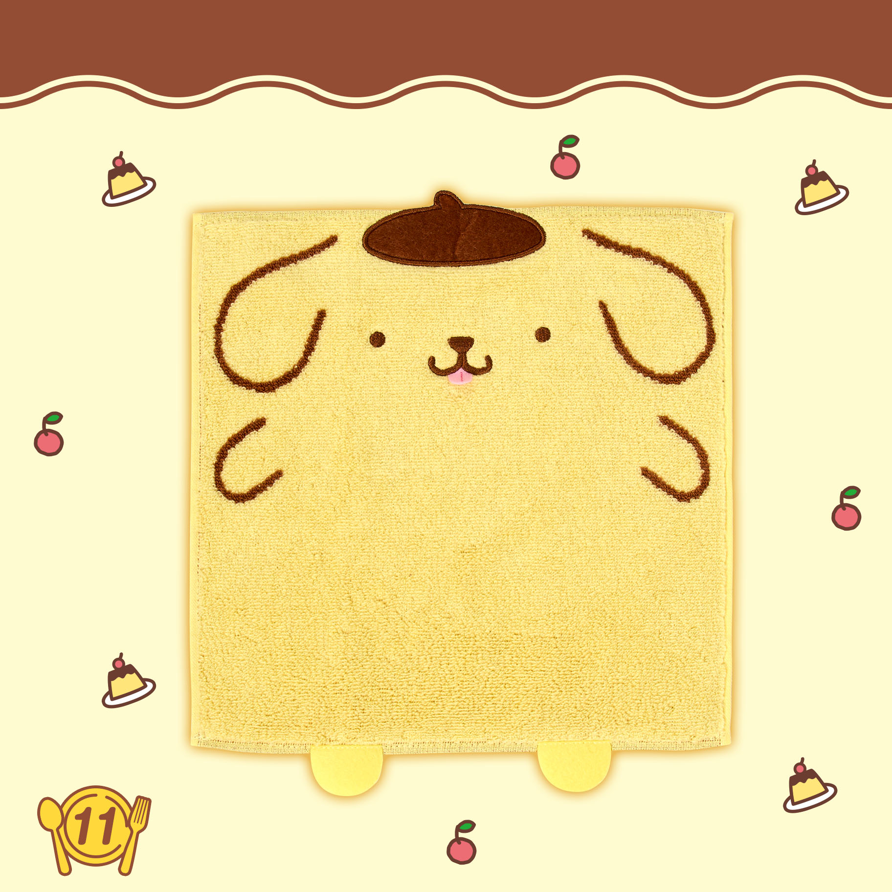 🎀【預訂】 Pompompurin 30th anniversary 迷你毛巾