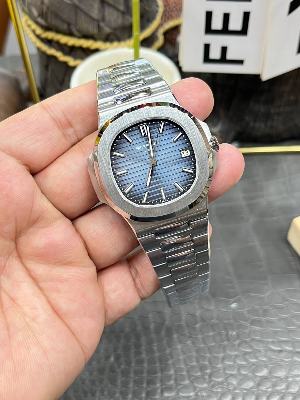 百达翡丽白金版5811G鹦鹉螺/41mm*8.2mm/搭配SC330全自动一体机芯😍💯🤍