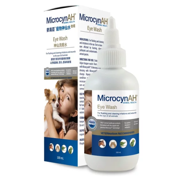 (現貨即取)MicrocynAH 麥高臣寵物神仙水始祖 神仙洗眼水 100毫升