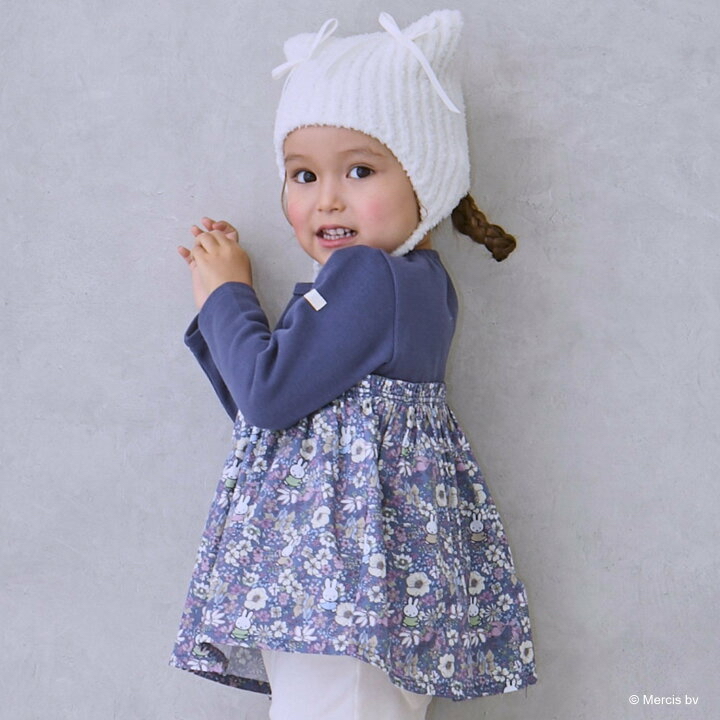 🇯🇵預訂 日本直送🇯🇵Petit Main x Miffy三色人物碎花印花絲帶長袖上衣