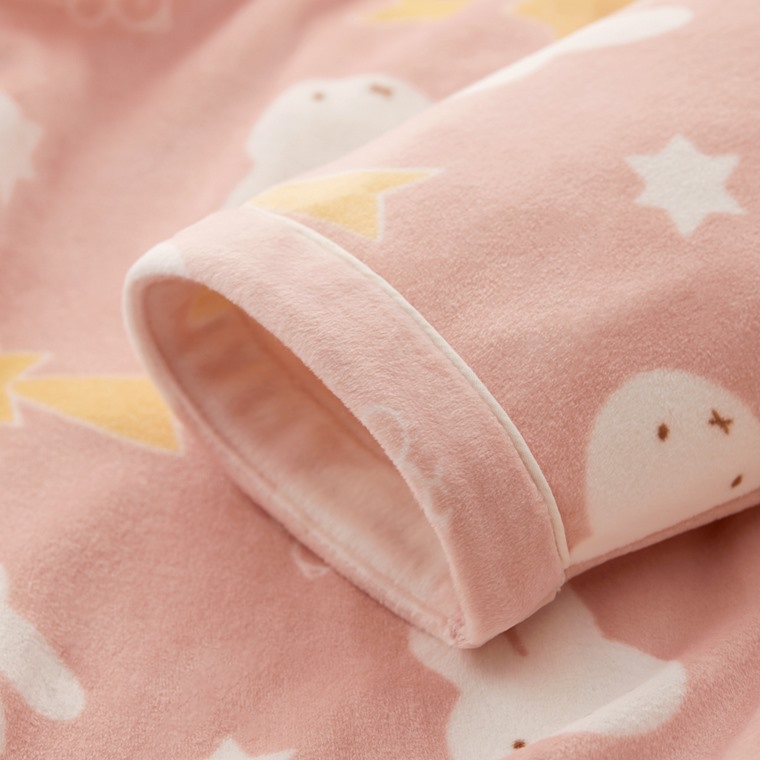 💚代購 台灣直送💚正版授權Miffy兩色人物滿印絲絨長袖家居服上下套裝