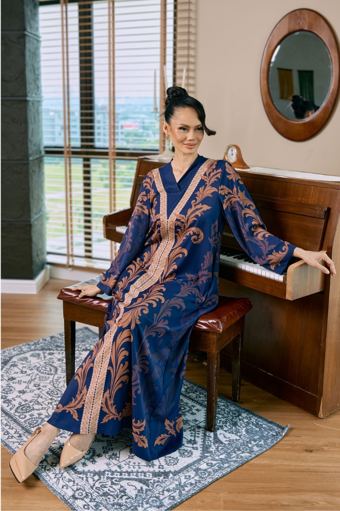 EGYPTIAN - TERATAI in Mystical Blue Brown