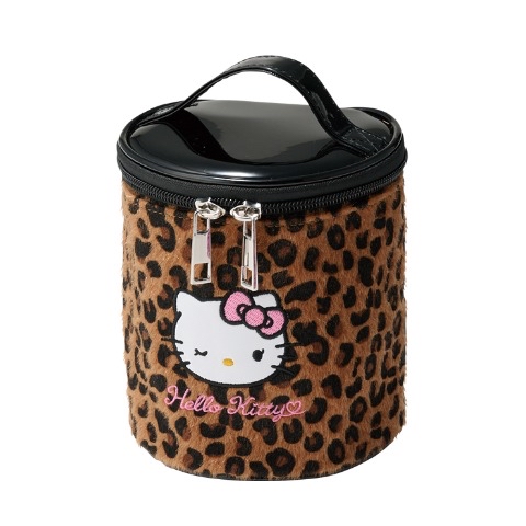 日本直送Hello Kitty豹紋手提化妝