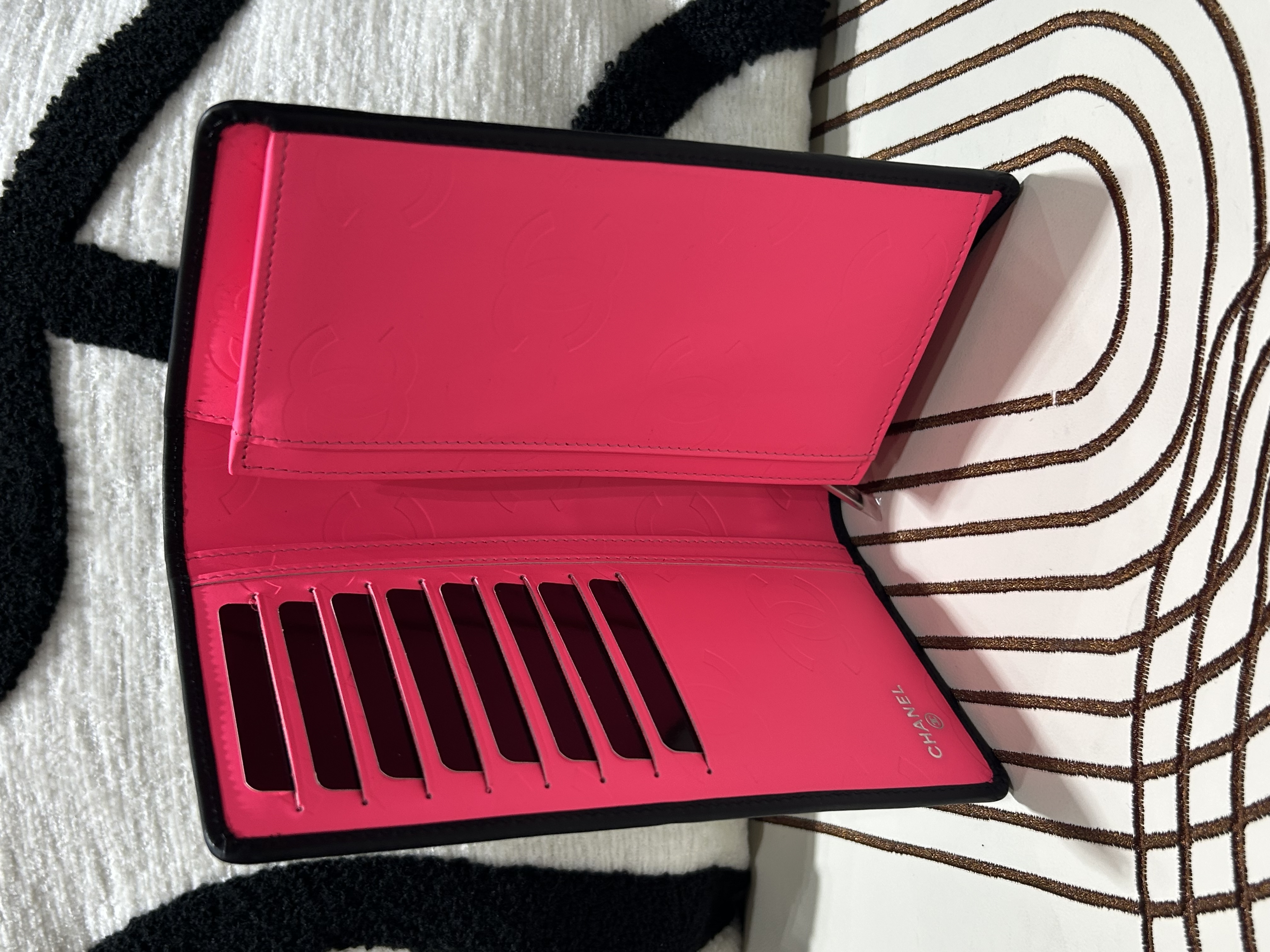 Chanel Cambon Long Wallet 黑色牛皮長銀包 100%Authentic, 99%New  ✅19card✅Box