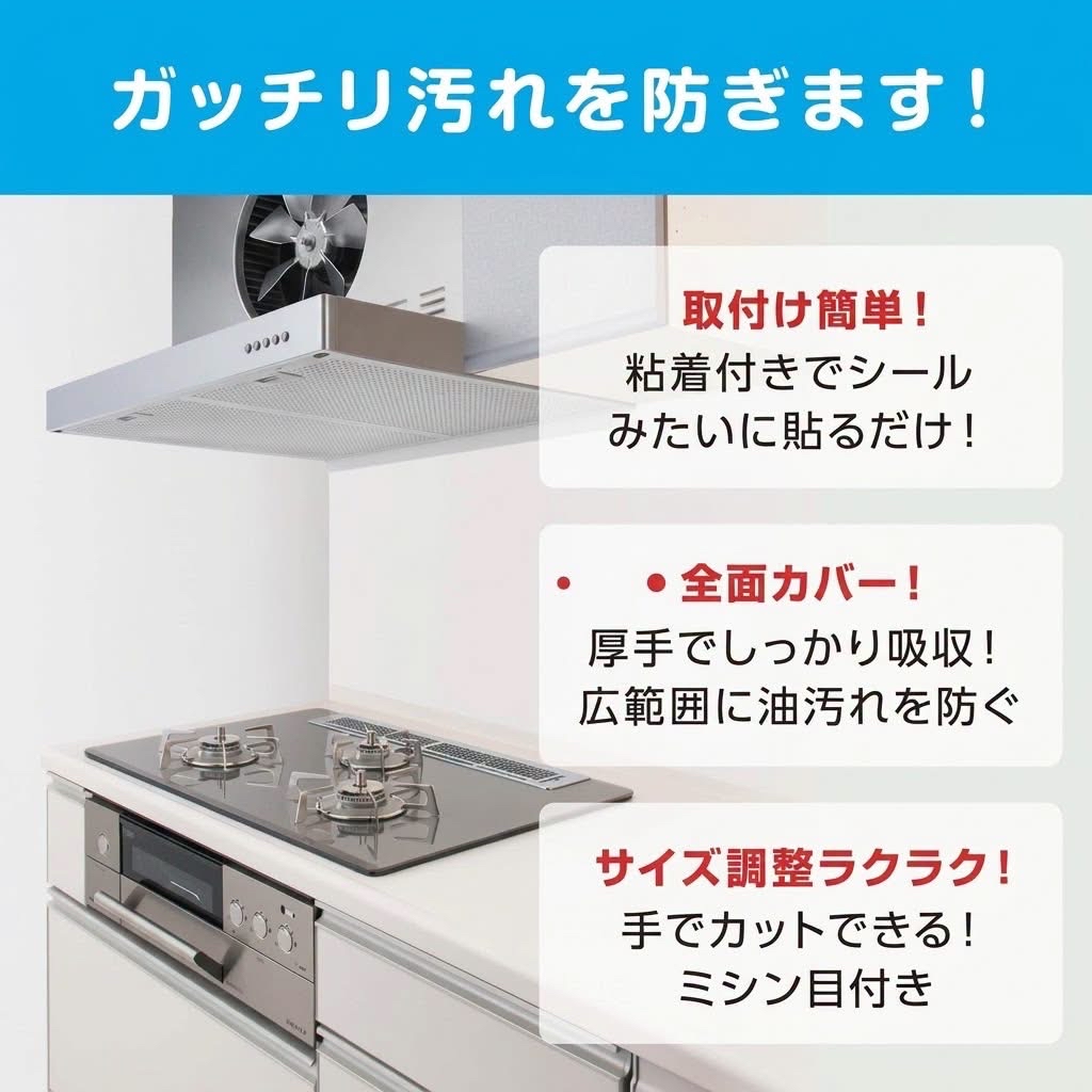 日本製TOYO ALUMINUM抽油煙機黏貼式過濾網