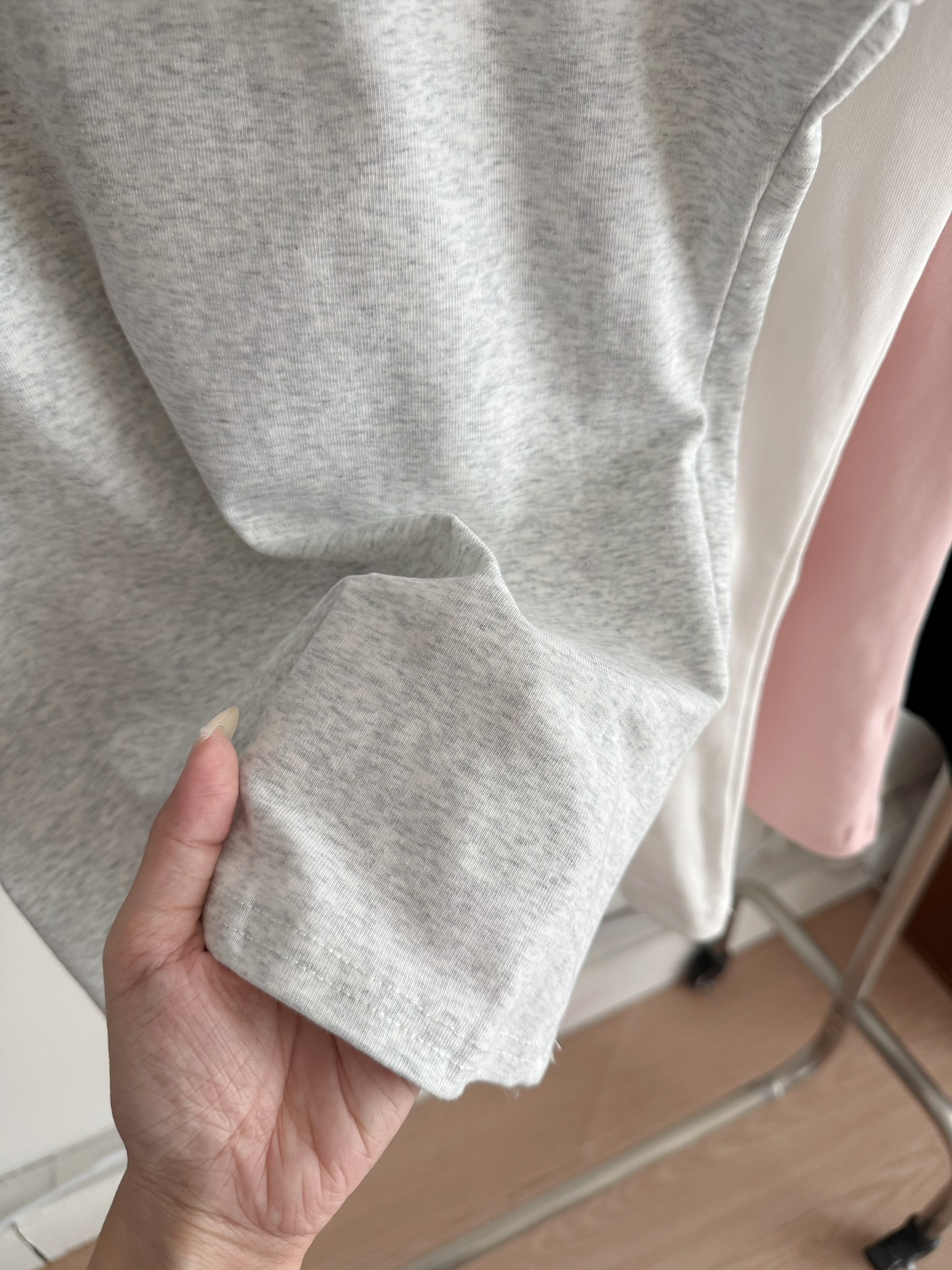 Hailey Cotton Tee | Ash