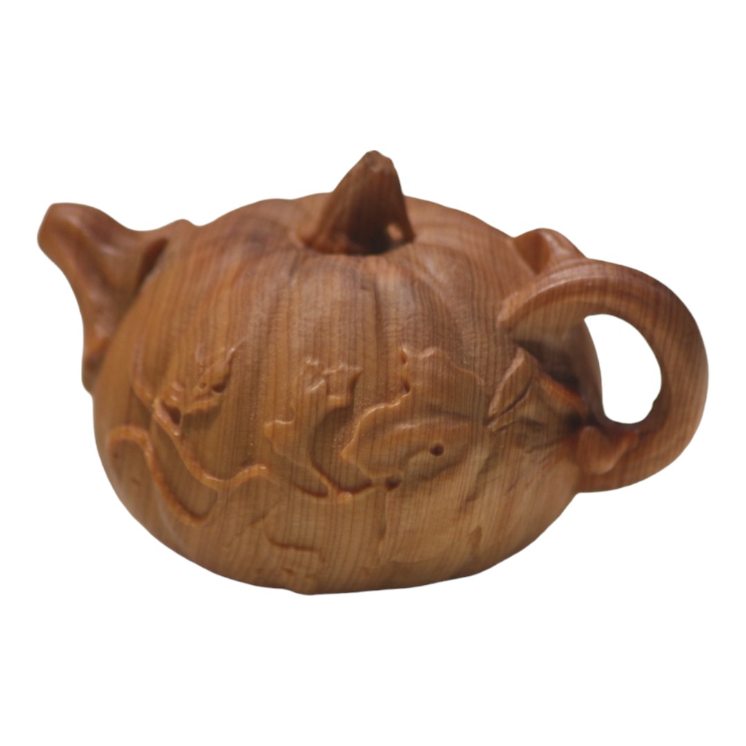 茶壺 木雕擺設