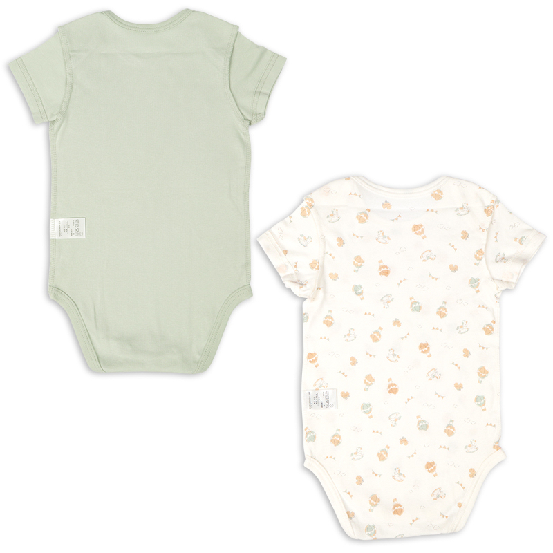 🇯🇵預訂 日本直送🇯🇵玩具木馬印花純棉短袖包屁衣兩件套