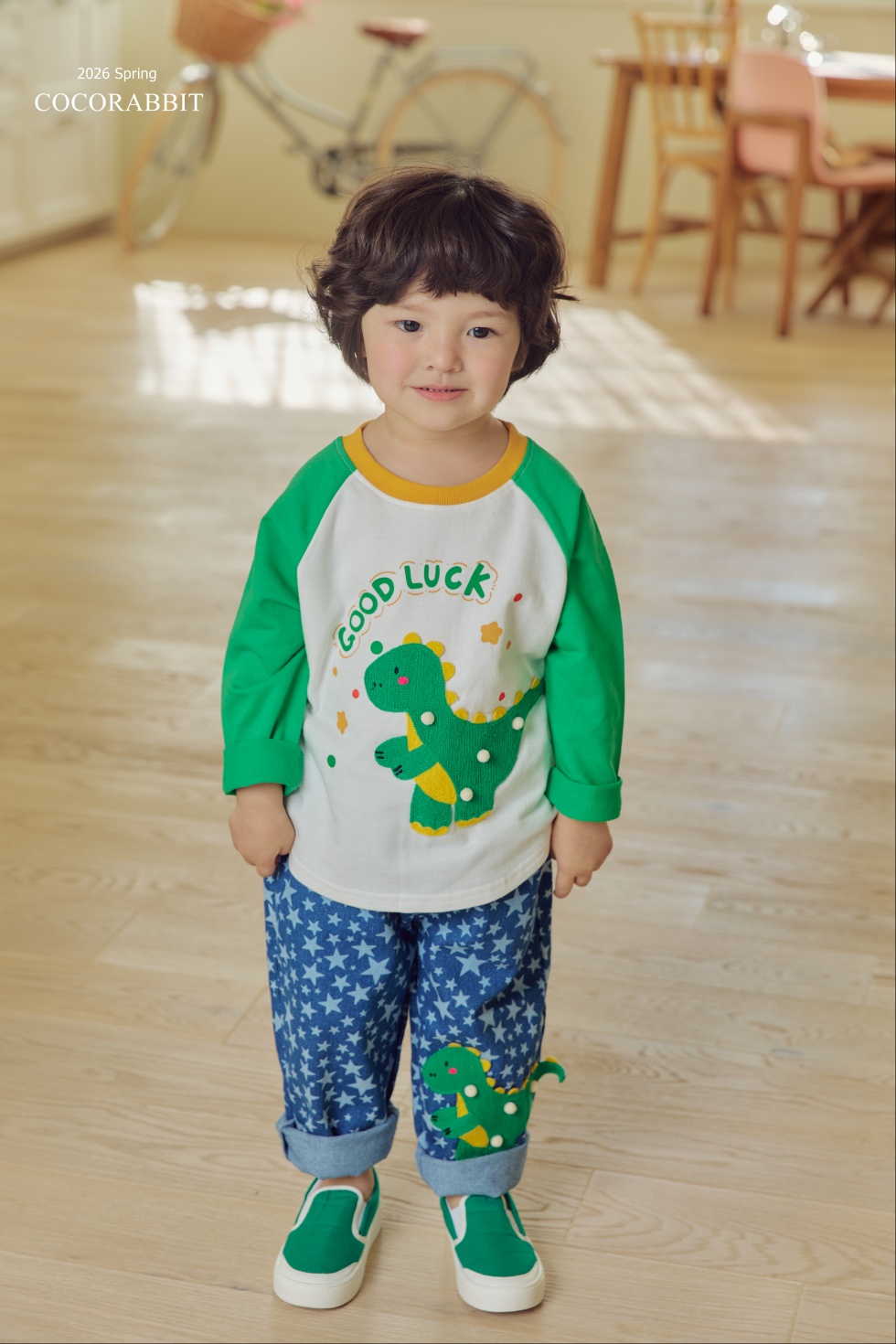 恐龍 Top / 恐龍星星長褲