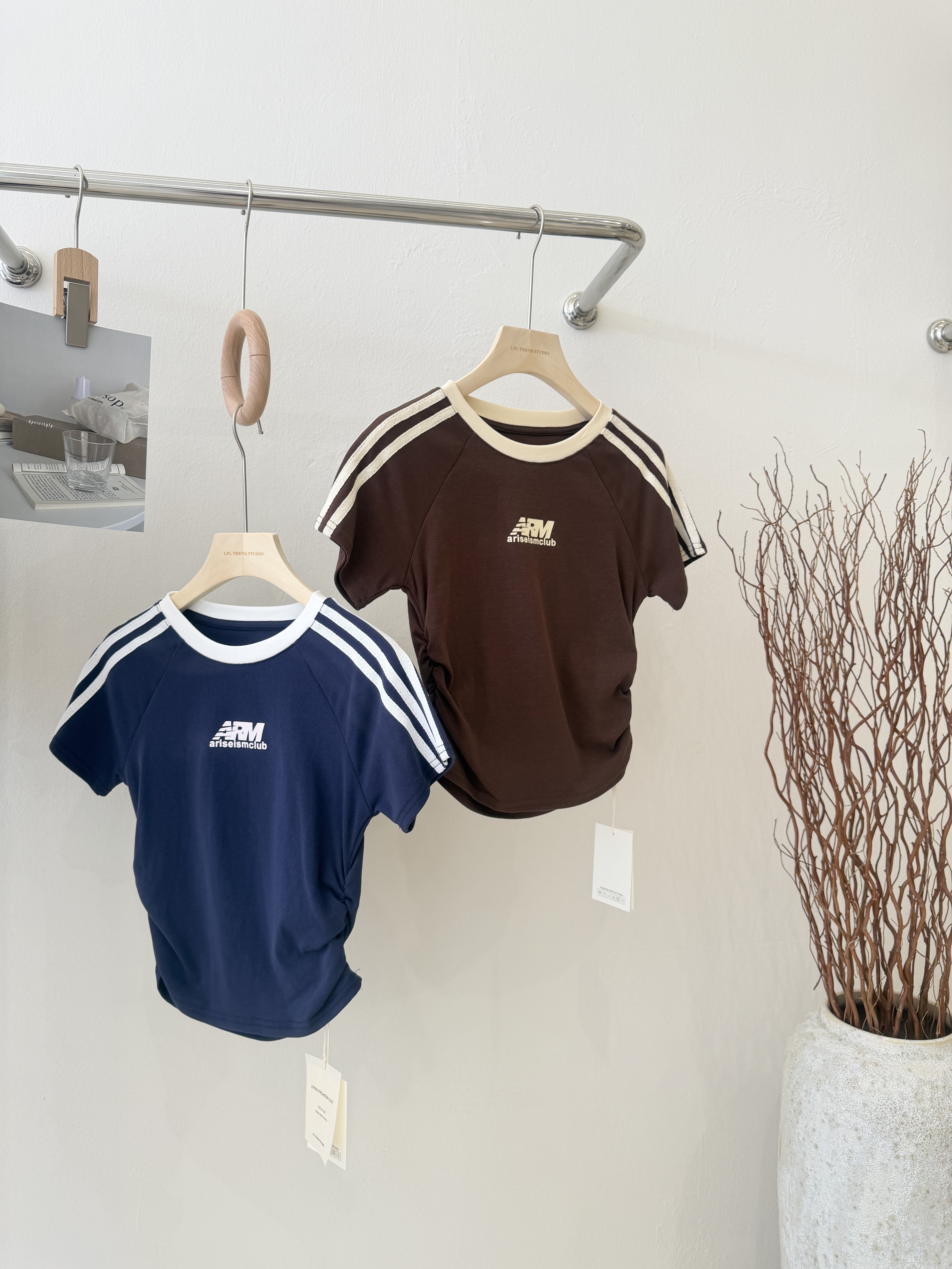 6116 百搭撞色短袖