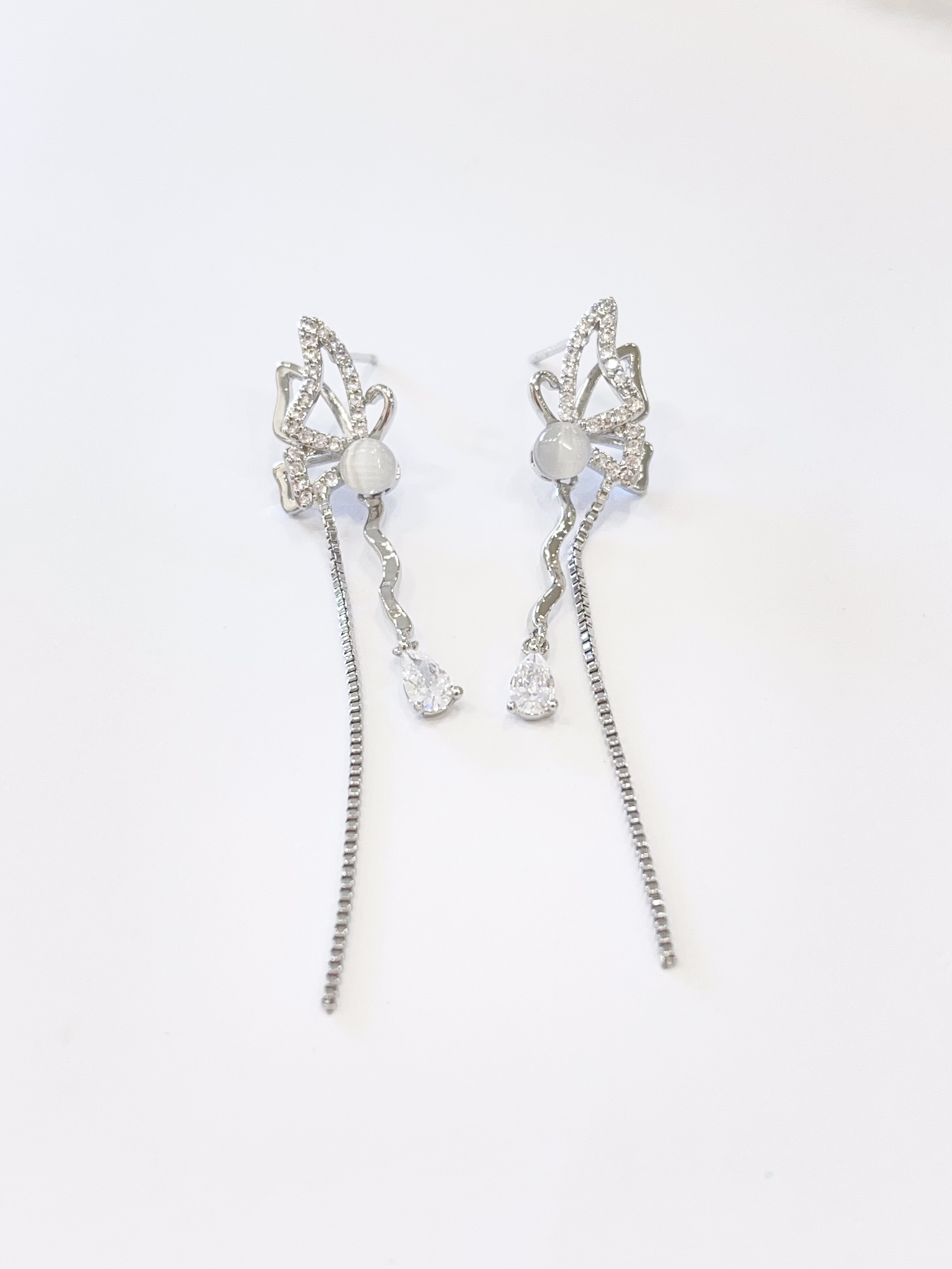 梦中情蝶🦋猫眼石长流苏耳环